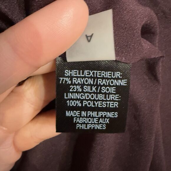 NWT TAHARI Velour Velvet Swing Jacket Blazer Sz 2 Embroidered Accents Purple$468 - Picture 4 of 16